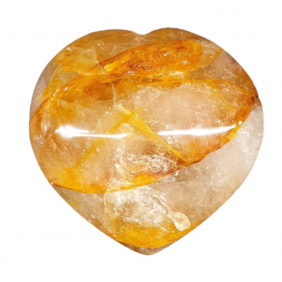 Coeur en Quartz Hematoïde Jaune