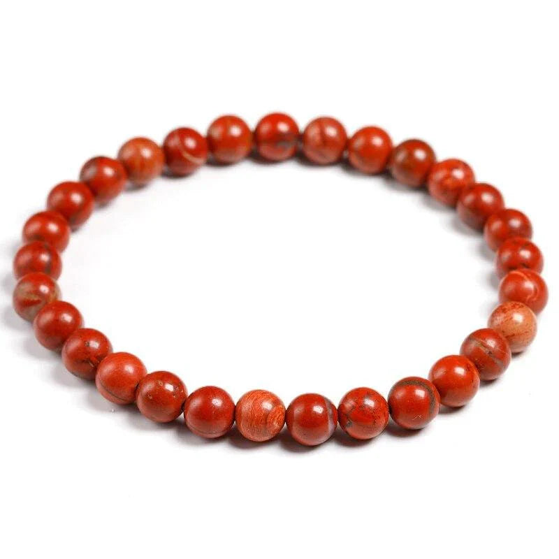 Bracelet Jaspe Rouge 6MM