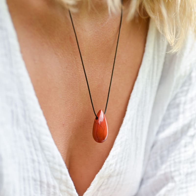 Collier Jaspe Rouge