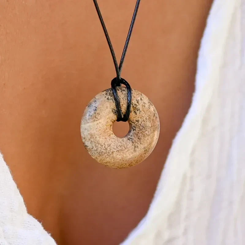 Pendentif Donut Jaspe Paysage